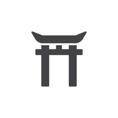Şinto tapınak vektör simgesi