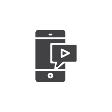 Mobil video sohbet etmek vektör simgesi
