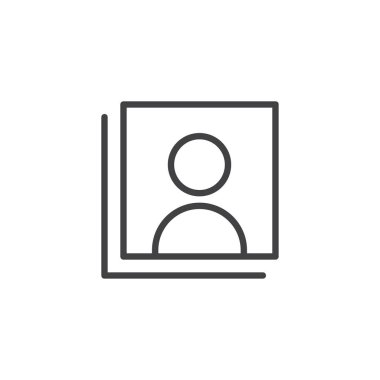 Hesapları profil anahat simgesini