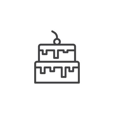 Kiraz kek anahat simgesini