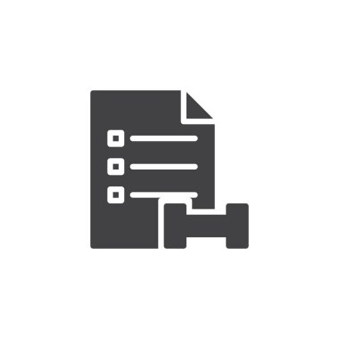 Egzersiz planı vektör simgesi