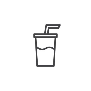 Soda içecek anahat simgesini