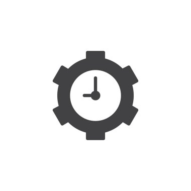 Dişli vektör simgesi saat