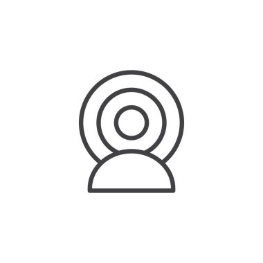 Kişi yayın anahat simgesini