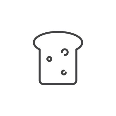 Ekmek dilimi anahat simgesini