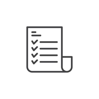 Denetim listesi anahat simgesini