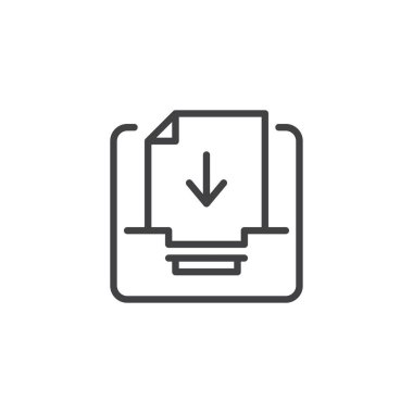 Gelen kutusu mektup anahat simgesini