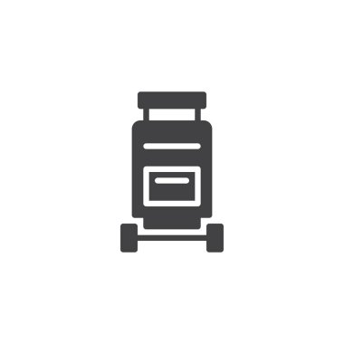 Seyahat bavul tekerlekleri vektör simgesi olan