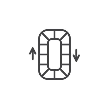 Airport Konveyör bant anahat simgesini