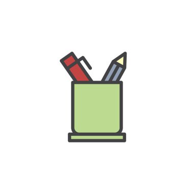 Kalem tutucu anahat simgesini dolu