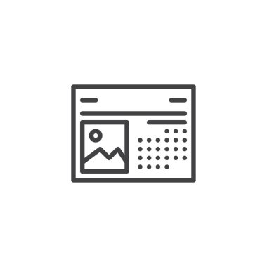 Manzara resim anahat simgesi ile takvim