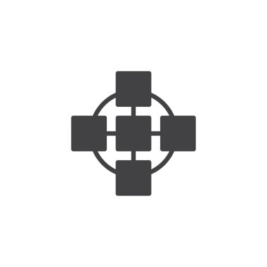 Ekip çalışması düzeni vektör simgesi