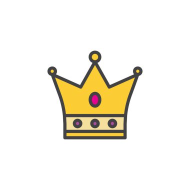 Taç doldurulmuş anahat simgesini