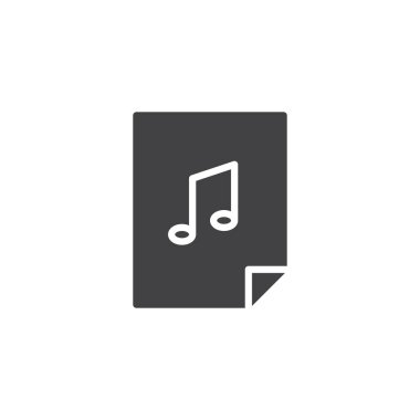 Müzik dosya vektör simgesi