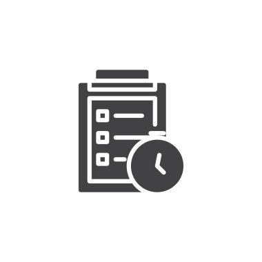 Kontrol listesi ve kronometre vektör simgesi