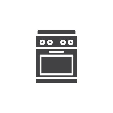 Mutfak sobası vektör simgesi