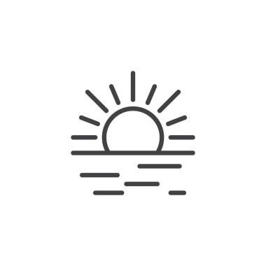 gün batımı anahat simgesini