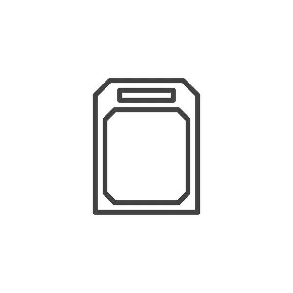 Chopping board outline icon — Stock Vector