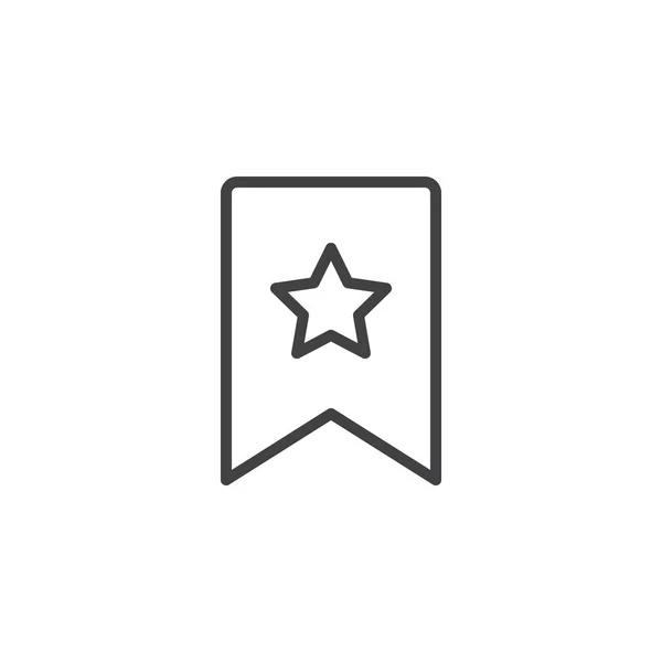 Icono de contorno de estrella marcador — Archivo Imágenes Vectoriales