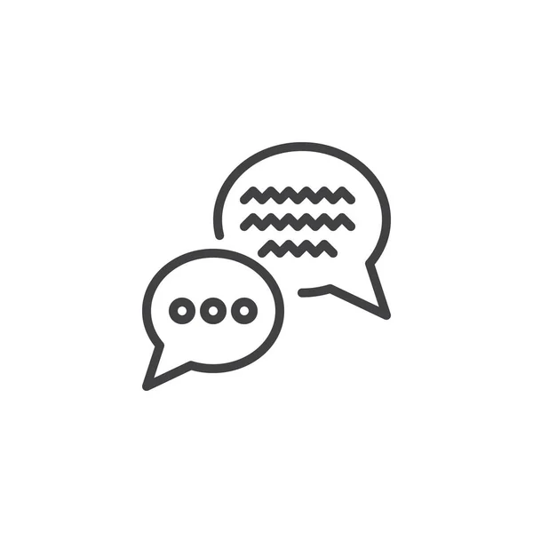 Beszéd buborékok szerkezeti ikon — Stock Vector