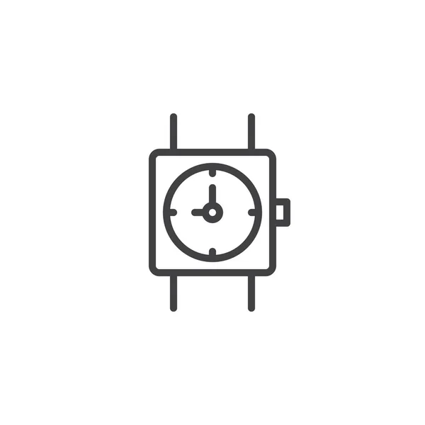 Relógio de pulso ícone esboço — Vetor de Stock