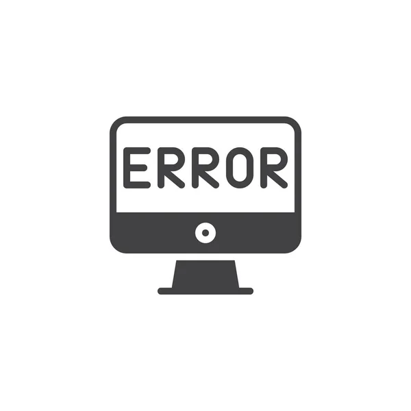 Icona vettoriale errore computer — Vettoriale Stock