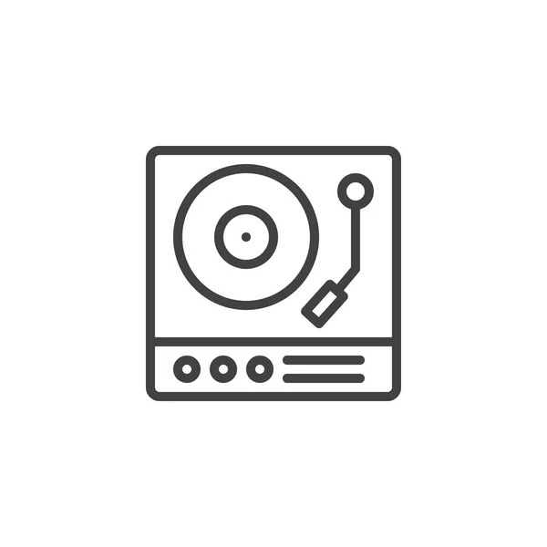 Icono del esquema del tocadiscos — Vector de stock