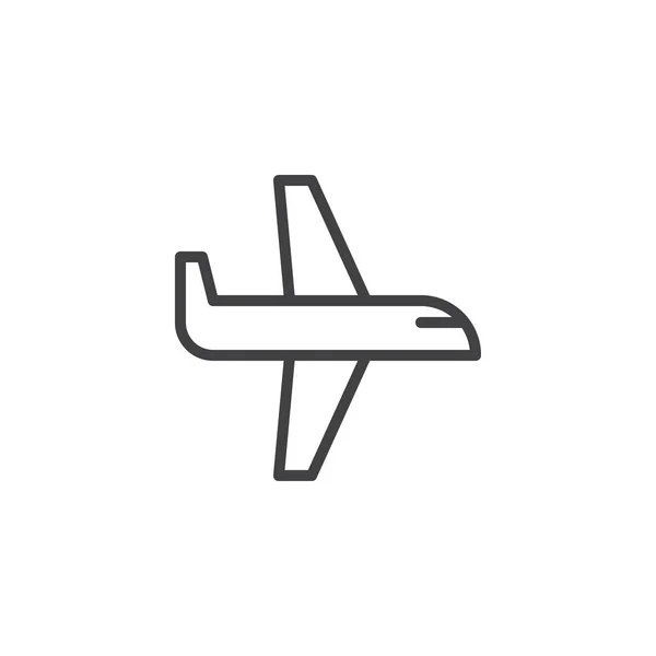 Icône contour avion — Image vectorielle