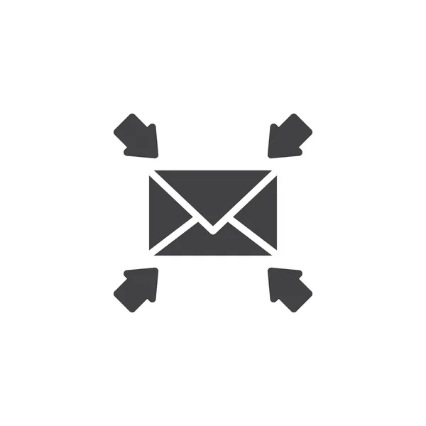 Envolvente de correo con flechas icono de vector — Vector de stock