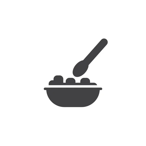 Placa de icono de vector de alimentos — Vector de stock