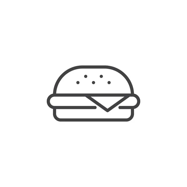 Burger schiță pictogramă — Vector de stoc