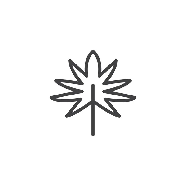 Palm tree listy osnovy ikona — Stockový vektor