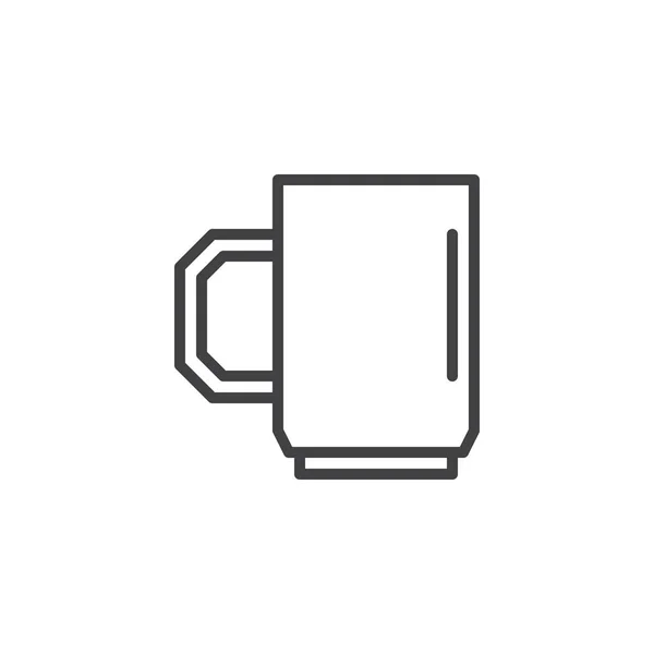 Icono de contorno de taza de cerveza — Vector de stock