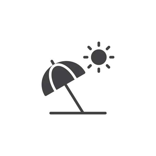 Ícone vetor guarda-chuva praia — Vetor de Stock