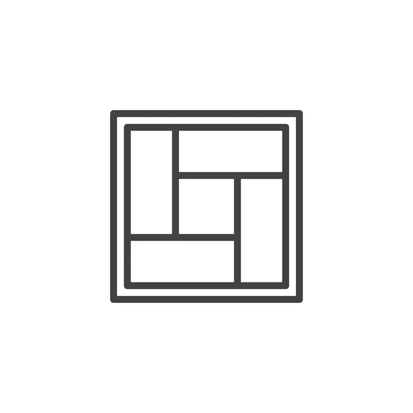 Tatami mat szerkezeti ikon — Stock Vector