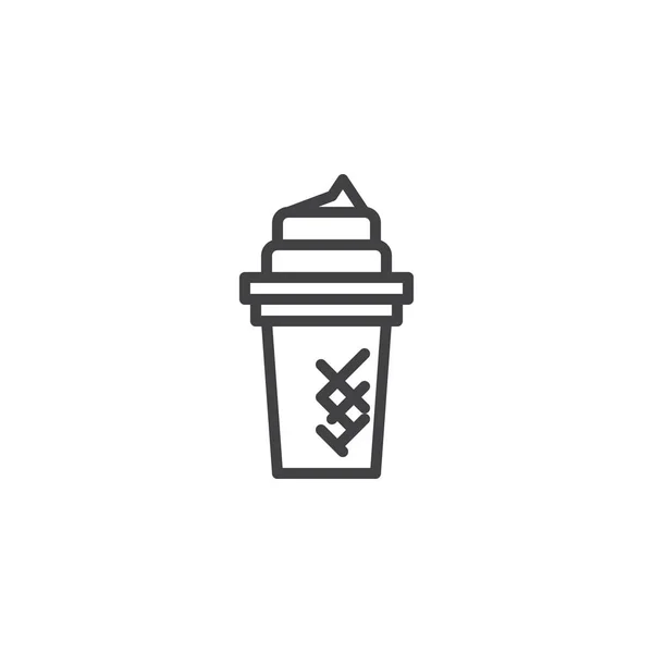 Ice cream outline icon — Stock Vector