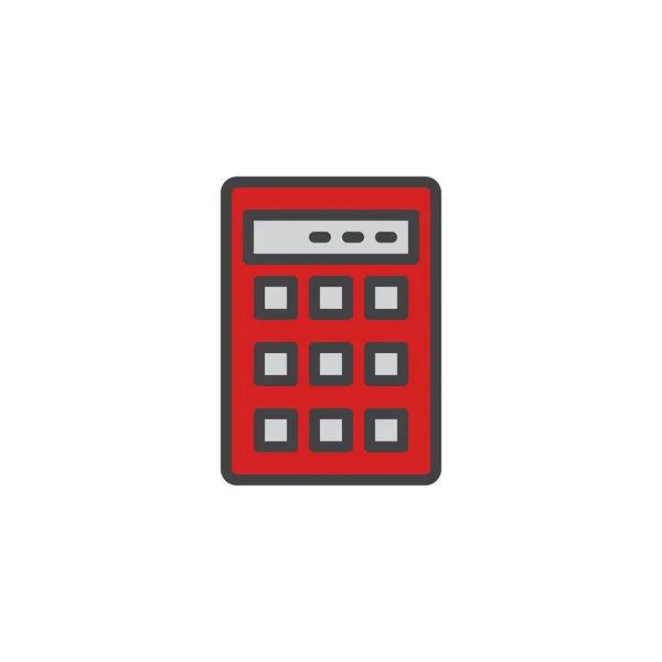 Иконка контура калькулятора — стоковый вектор