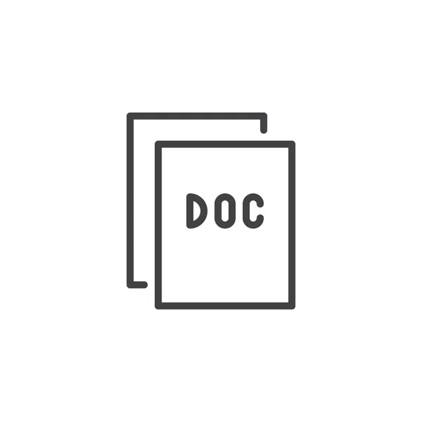 Papel doc esquema icono — Vector de stock