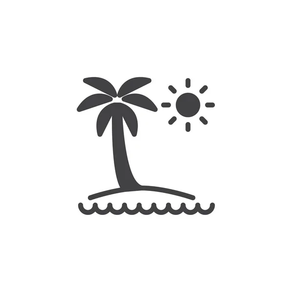 Trópusi szigeten vektor ikon — Stock Vector