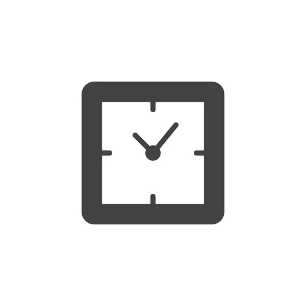 Reloj cuadrado vector icono — Vector de stock