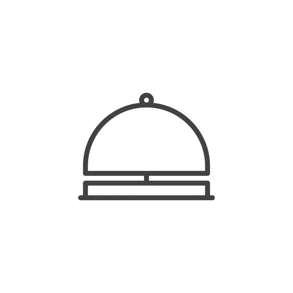 Hotel Restauracja jedzenie kontur ikonê — Wektor stockowy