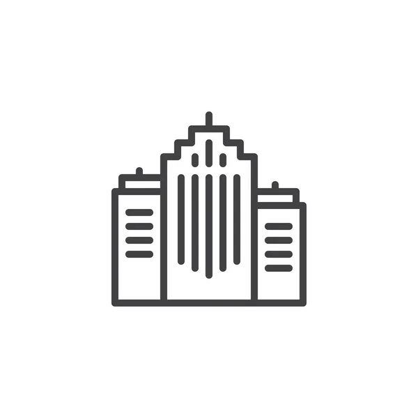 Office Buildings outline icon — Stock Vector