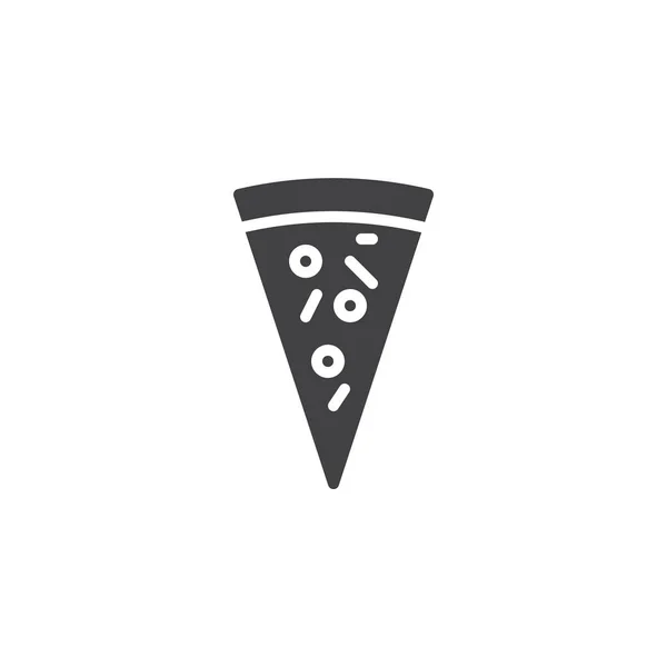 Pizza slice vector icono — Archivo Imágenes Vectoriales