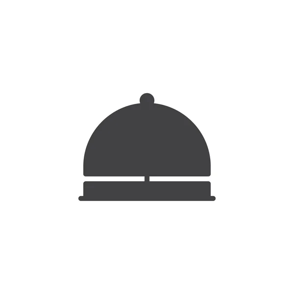 Hotel Restauracja jedzenie taca wektor ikona — Wektor stockowy
