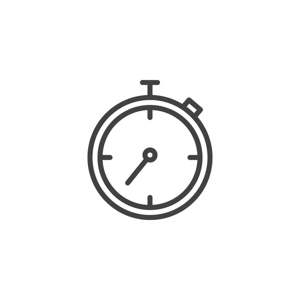 Stopwatch outline icon — Stock Vector