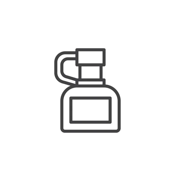 Oude fles met rum overzicht pictogram — Stockvector