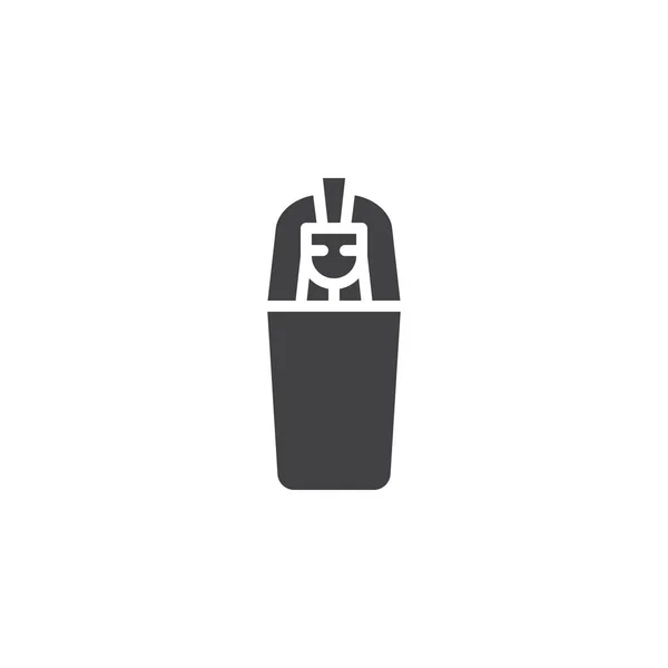 Egipcio icono vectorial tarro Canópico — Vector de stock