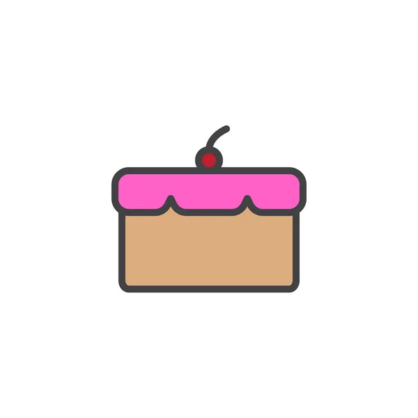 Anahat simgesini Berry kek dolu — Stok Vektör
