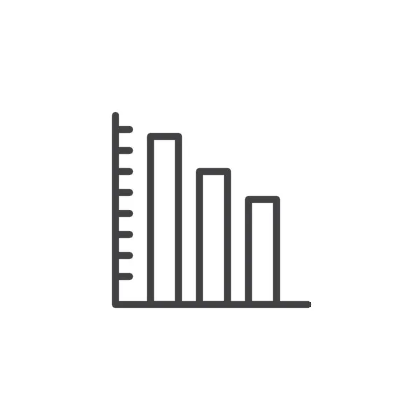 Bar chart outline icon — Stock Vector