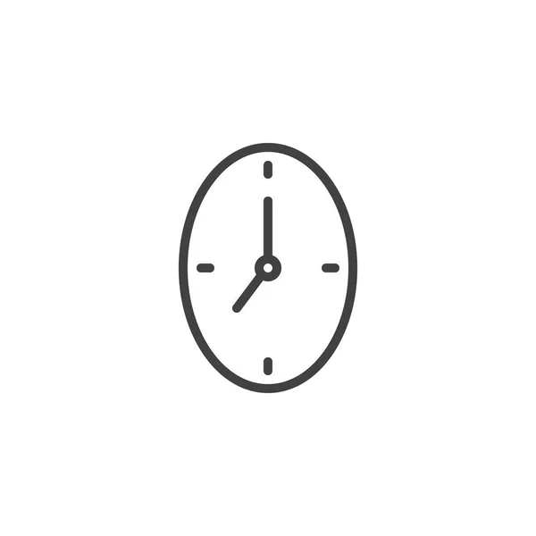 Umrisssymbol der Uhr — Stockvektor